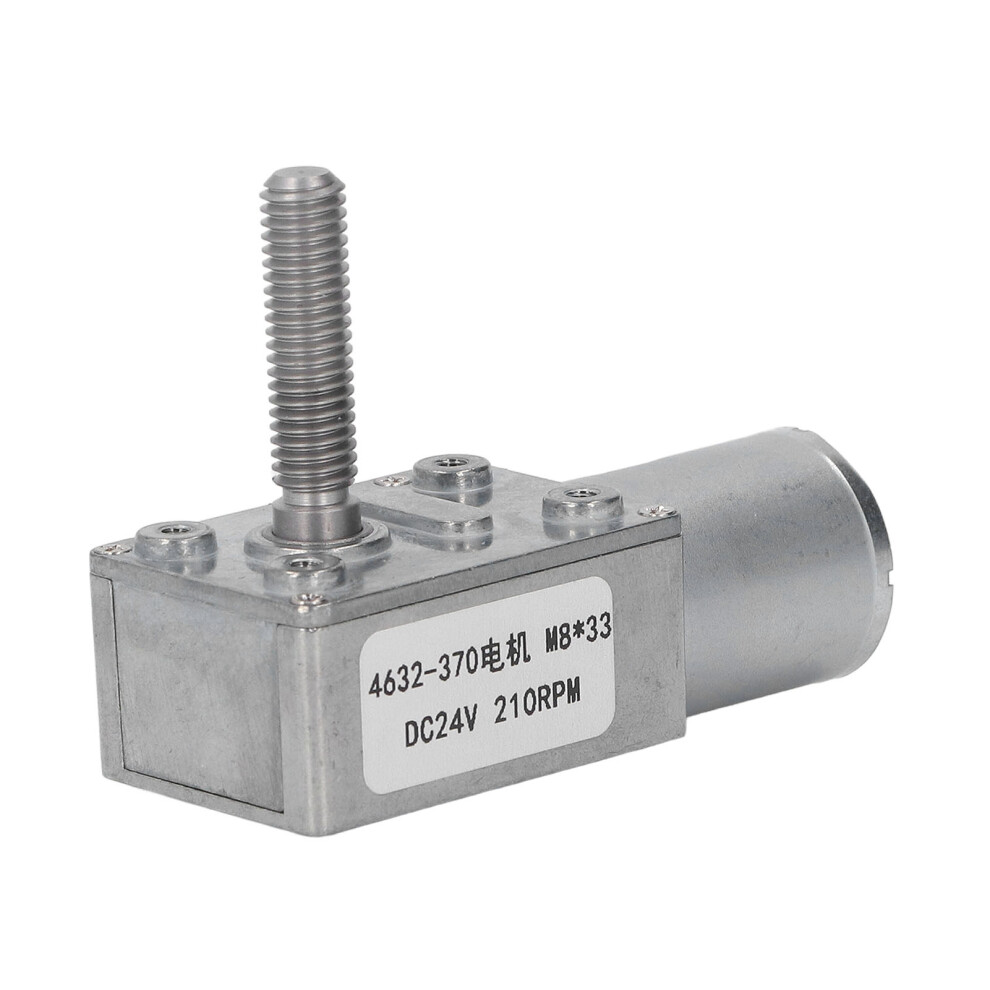 Turbo Worm Geared Motor 24V M8x33mm 210Rpm High Torsion Aluminum 7891380917100