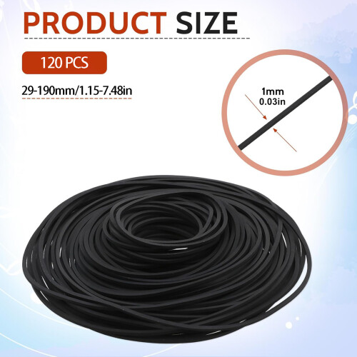 120Pcs 1mm Thickness Universal Cassette Tape Machine Rubber 2