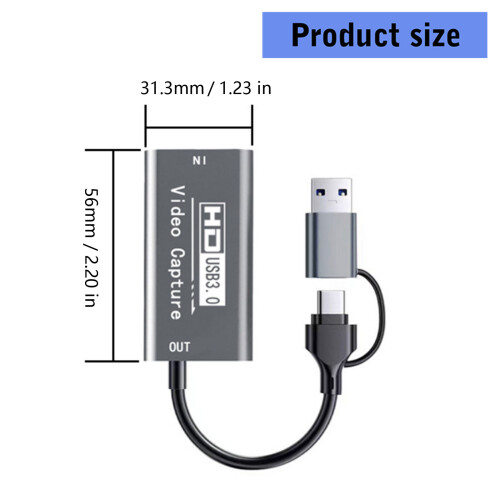 Professional Grades Video Capture Card with USB and Power 2