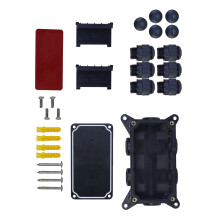 Outdoor Waterproof Junction Box for 6 Line Electrical-Black