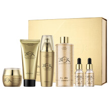 24K Gold Skin Care Set for Women, 6Piece AntiAging Kit with Deep Hydration and Pore Refining