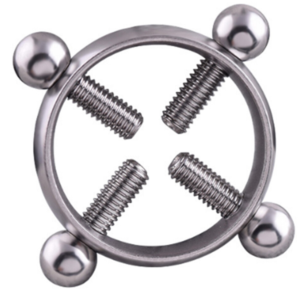 Nipple Chain Clip Stainless Steel Non Piercing Body Jewelry Adjustable Metal Nipple Clamps For Women, Hypoallergenic Surgical Steel Nipple Rings With
