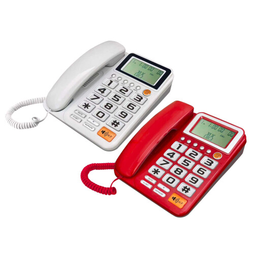 Corded Telephone Basic Landline Phone for Seniors Analog-White 1