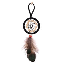 Car Charm Dream Catcher with Feather Pendant, Handmade Ethnic Style Decor for Rear View Mirror Hanging, Good Luck Symbol, Wall Hanging Decorations, Sa