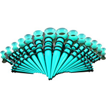 Flexible Silicone Tunnels, Acrylic Tapers Plugs Kit, A Complete Ear Stretching Solution For All Skin Types, 50PCS