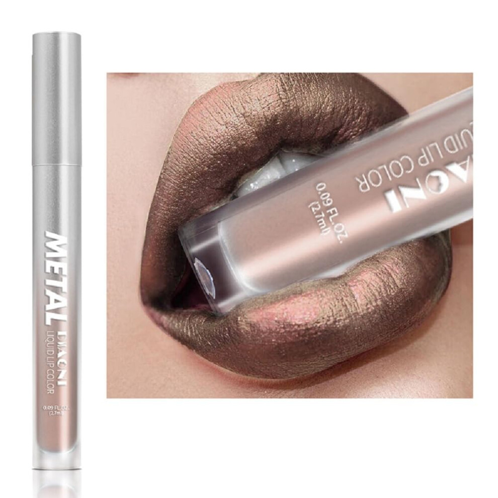Diamond Lip Gloss Set with 12 Metallic Shades, LongLasting Shine, NonSticky Shimmer Finish