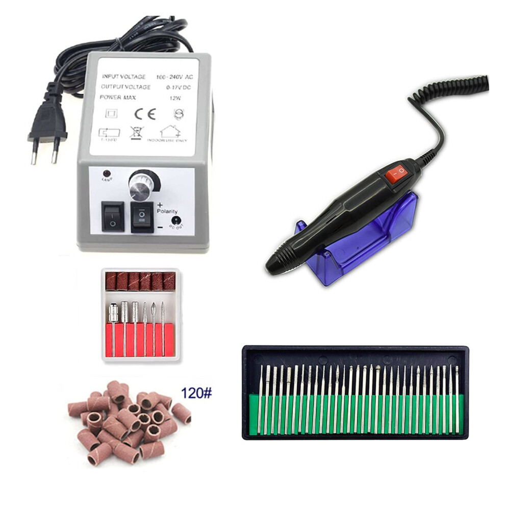 Electric Nail Drill 20000RPM Speed Low Noise for Acrylic Nails Manicure Pedicure Kit Color 2