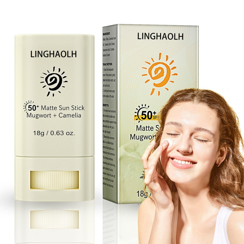 Sunscreen Stick SPF 50+ Sunblock for Face and Body, Matte Oil Control, LongLasting Moisture