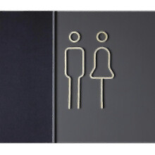 Man Woman Metal Wall Sign Plate Toilet Doorplate Wash Room Label Wc Signage Board - Plaques Amp; Signs