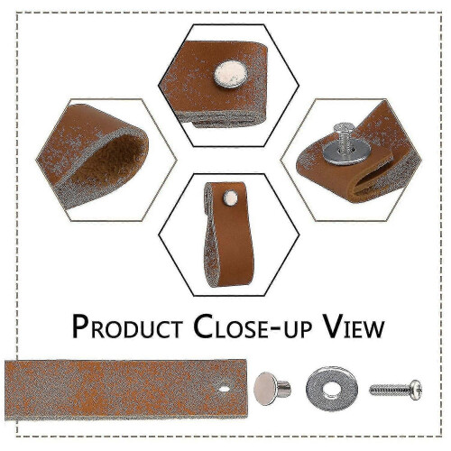 Leather Drawer Pulls 8 Pcs Leather Dresser Knobs Handmade Pure Leather Handles for Cabinet Doors An Tw 1