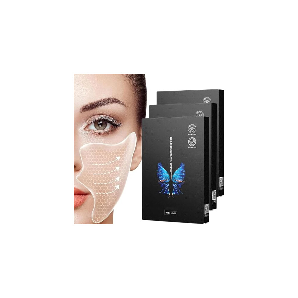 Face Lift Patch with Hyaluronic Acid for Nasolabial Folds, Anti Wrinkle Mask for Forehead and Neck (3 Boxes)