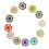 100Pcs Flower Shape Claw Cup Assorted Crystal Glass Buttons 1.4cm 10
