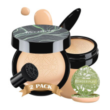 BB Cream Foundation with Mushroom Head Puff, LongLasting PoreBlurring Air Cushion CC Cream
