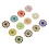 100Pcs Flower Shape Claw Cup Assorted Crystal Glass Buttons 1.4cm 5