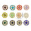 100Pcs Flower Shape Claw Cup Assorted Crystal Glass Buttons 1.4cm 6