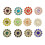 100Pcs Flower Shape Claw Cup Assorted Crystal Glass Buttons 1.4cm 8