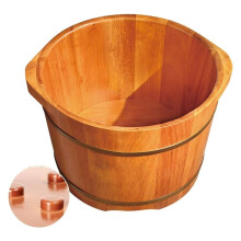 Wooden Foot Bath Tub with Heat Retention, Cedar Wood Spa Basin, LeakResistant Handcrafted Finish