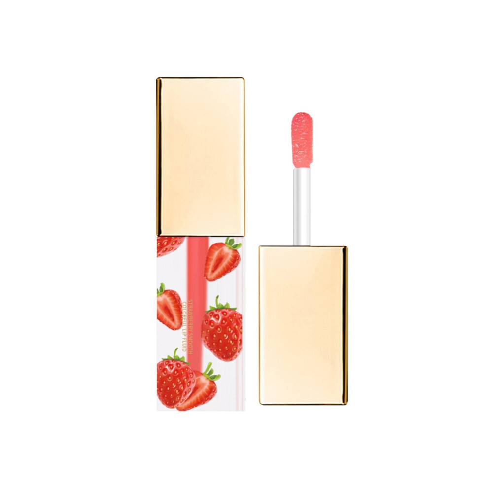 Strawberry Color Changing Lip Gloss with Hydrating Tint for Women, Compact and GiftReady