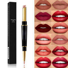2 in 1 Lipstick and Lip Liner Waterproof Matte Velvet Finish Long Lasting 24H Smudge Proof #03