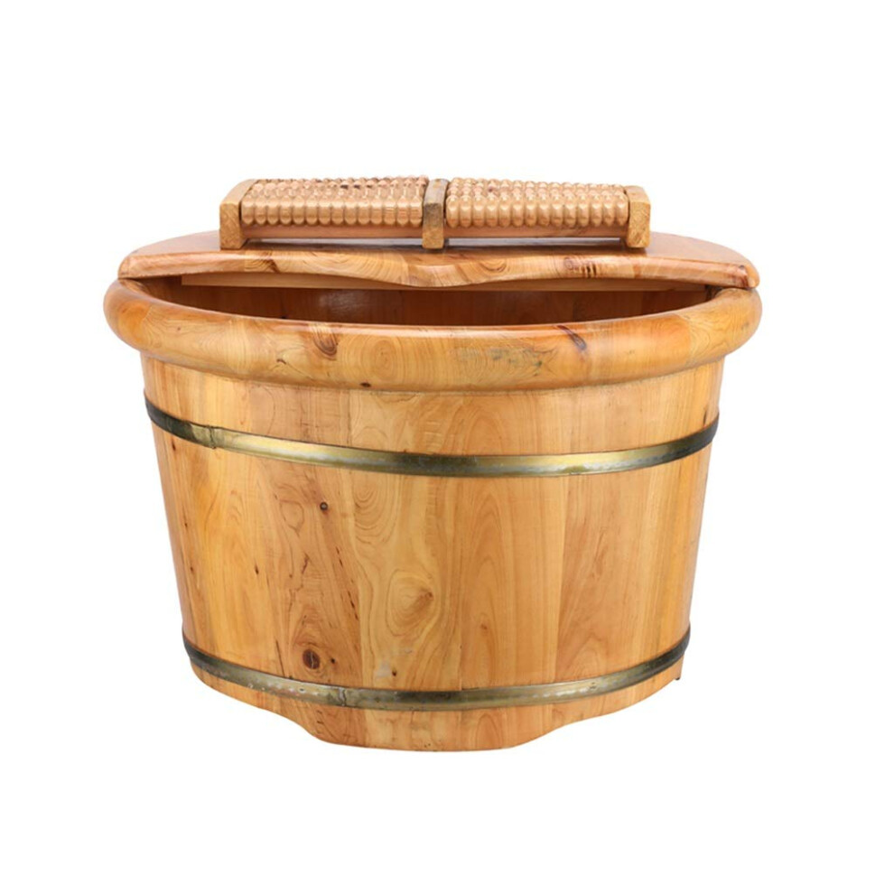 Handmade Carbonized Wood Foot Spa Bucket for Sauna and Home Relaxation Soak Tub