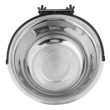 Comedouro anti-derramamento para gaiolas de animais de estimação, tigela resistente ao desgaste feita de aço inoxidável, comedouro suspenso para