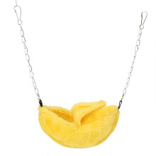 Lit douillet pour petit animal, hamac mignon et confortable en peluche avec crochets de suspension pour hamster, écureuil et cochon d'Inde