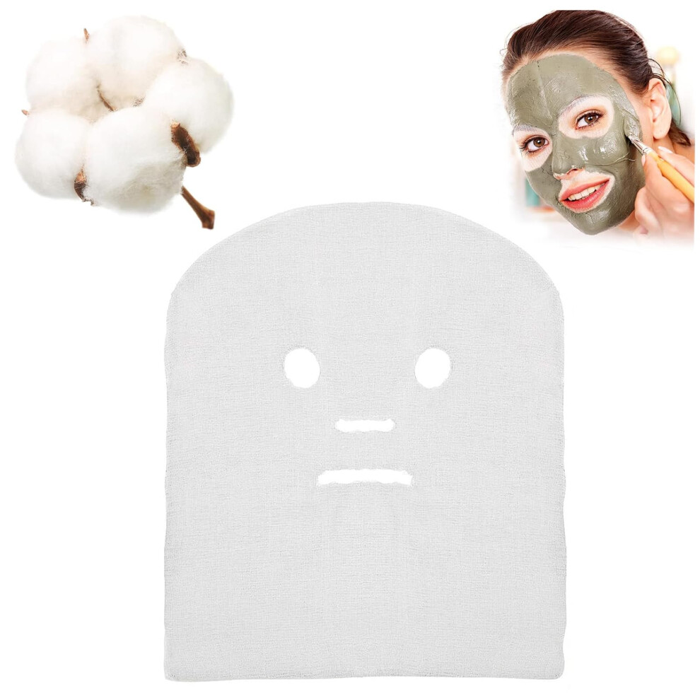 Facial Gauze Mask PreCut Cotton for Spa Skincare with Gentle Cleansing and Serum Absorption