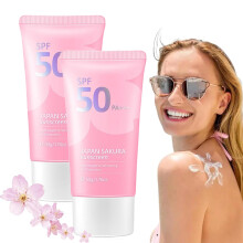 Sunscreen SPF50+ Waterproof Broad Spectrum Facial and Body Sunblock Cream 2PCS Travel Size