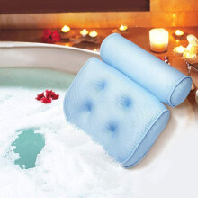 Luxury Waterproof Bath Pillow for Head Neck Shoulder Support, Large 3D Air Mesh Spa Cushion