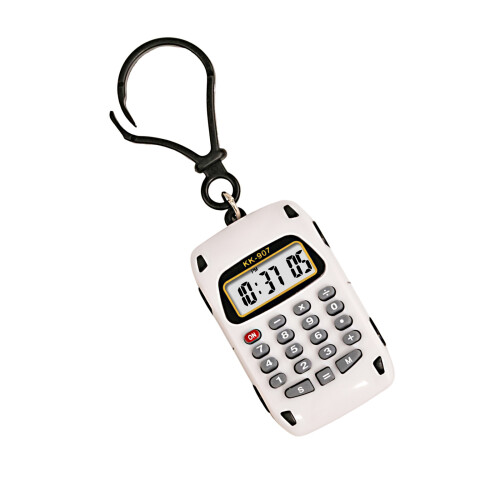Calculatrice électronique porte-clés léger-Blanc