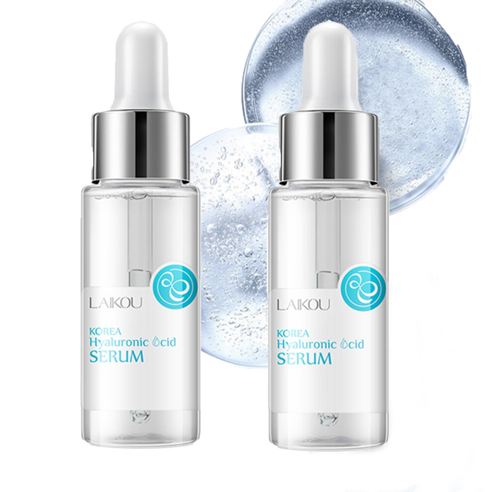 2 Pcs Hyaluronic Acid Facial Serum with Tremella Extract for Deep Hydration and Plump Skin 2.02oz