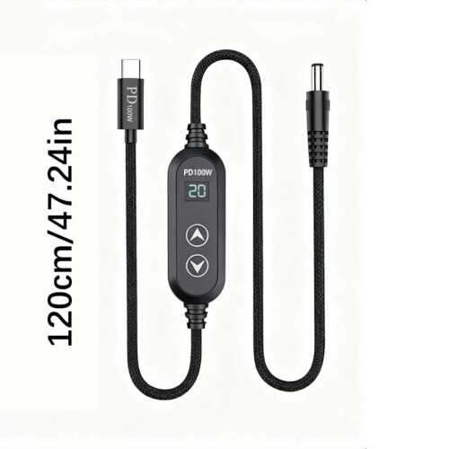 Câble tressé PD100W, chargeurs rapides, tensions réglables de 5V 2