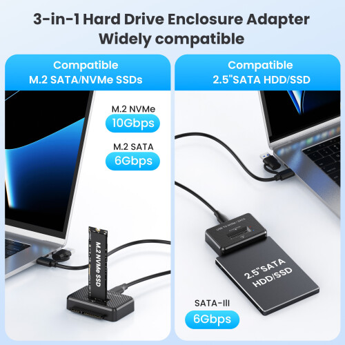 USB vers NVMe/ 10Gbps Vitesse d'écriture de lecture-Ensemble A 1