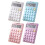 Calculatrice à gros bouton, double puissance, batterie-rose 2