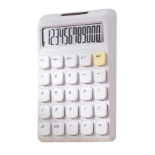 Calculatrice de bureau avec grand écran LCD à 12 chiffres,-Blanc