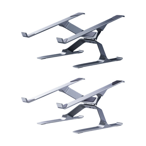 Ergonomic Laptop Stand Adjustable Height Aluminum Alloy-grey 1