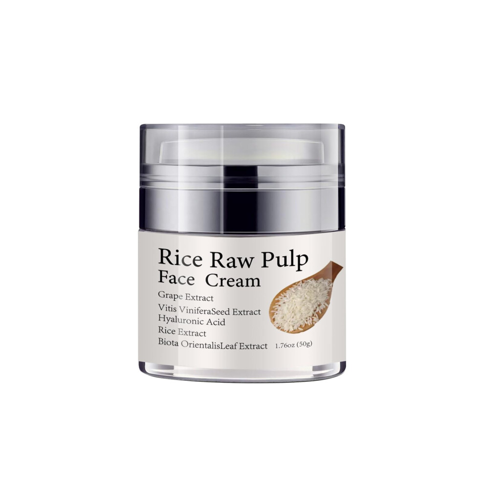 Cream Face Moisturizer Retinol Face With Rice And Grape Extract, Anti Wrinkle Hydrating 50Ml Day Night Use