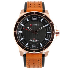 Orologio da uomo alla moda di lusso con cronografo e lancette luminose, design resistente all'acqua e movimento al quarzo ad alte prestazioni per