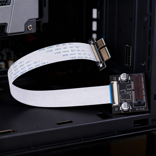 PCIe X1 Flexible Risers Cable 90 Degree Right Angle Adapters for 1