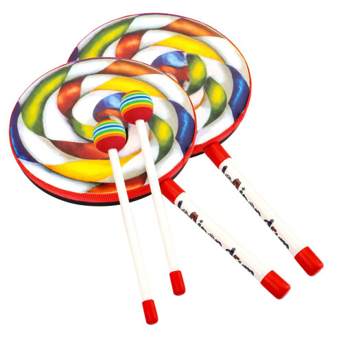 1 Paar lebendige Regenbogen-Handtrommeln mit-8 Zoll 1