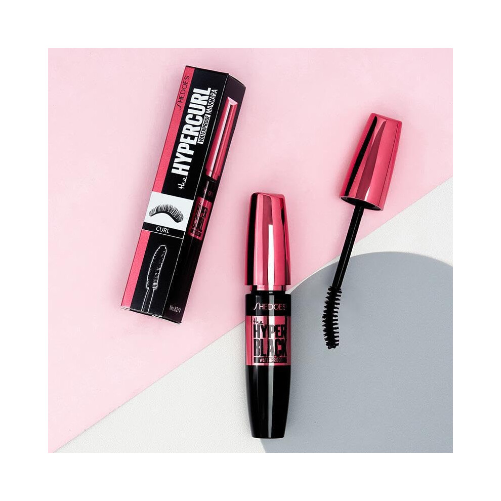 Waterproof Sweatproof Mascara for Volume and Length, Smudge Proof Long Lasting Black