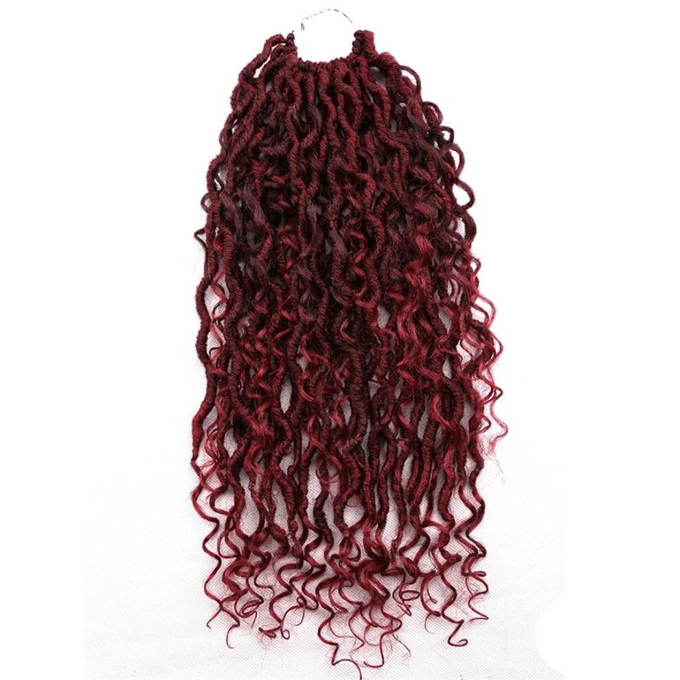 Unisex Goddess Locs Hair Extensions Synthetic Curly Crochet Locs Natural Blend Lightweight Heat Resistant