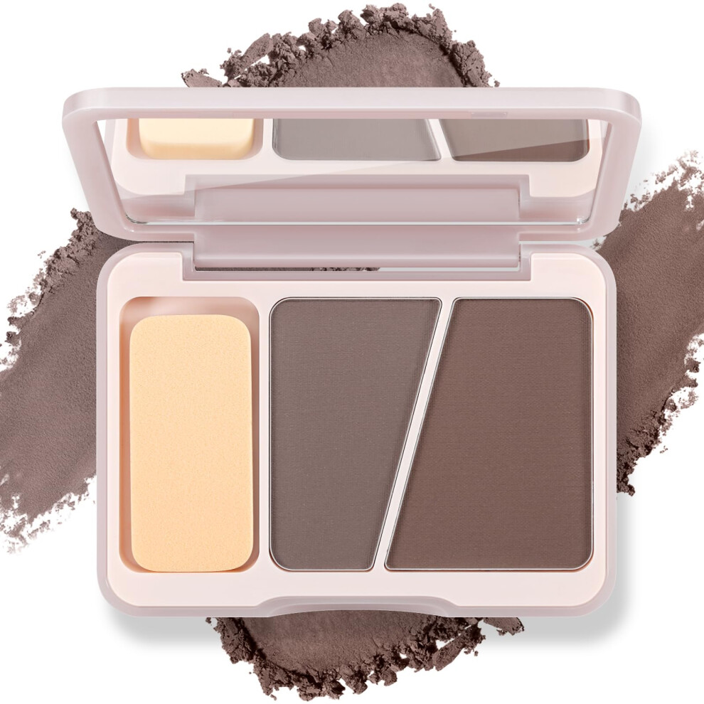 Bronzer Palette with Dual Shade Contouring, LongLasting Waterproof Matte Finish for Light Skin
