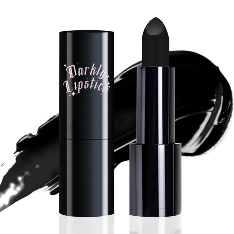 Matte Black Lipstick â  Pigmented, Long Lasting Waterproof for Halloween Cosplay