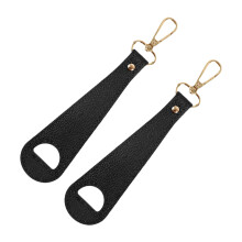 2 Stücke Leder Tragbare Golf Baseball Hut Clip Mehrzweck-Schwarz