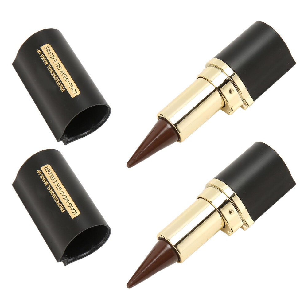 Black 2Pcs Smudgeproof Matte Eyeliner Pencil For Women Makeup With Precise Soft Tip 3G
