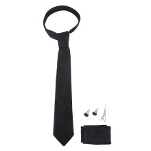 Pre-tied Necktie for Men, Zipper Necktie with Easy to Put On and Take Off Function, Adjustable Necktie with Sweat-Wiping Inner Layer, Complete Set