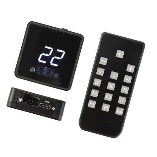 4Pin Fan Speed Controller with Digital Display 24V 12V-typeC
