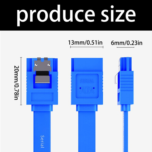 SATA3.0 Data Cable For Hard Disk Drive-blue straight c urve 2
