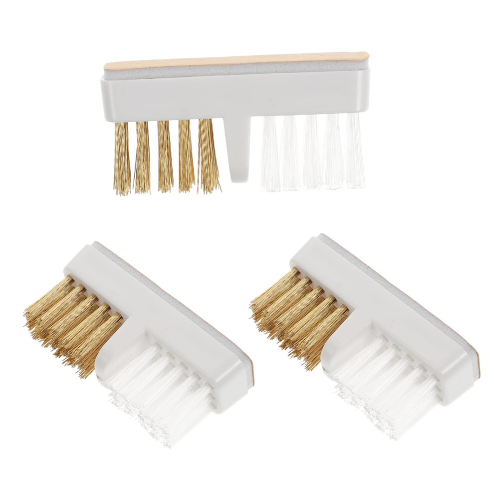 3pcs Copper Wire Nail Drill Bit Cleaning Brush for Quick Debris Removal and Manicure Pedicure